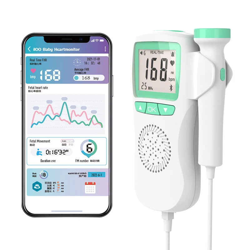 

Допплер без излучения, 2,5 МГц, монитор сердечного ритма плода для беременных, монитор сердечного ритма плода, домашний монитор сердечного ри...