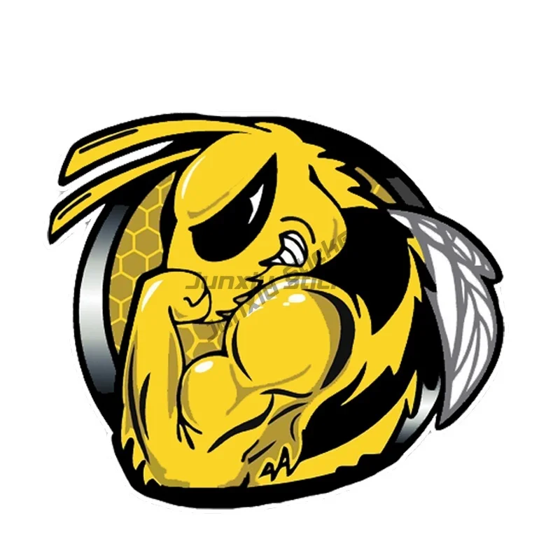 

Angry Bee наклейка из ПВХ для украшения окна автомобиля, стены комнаты, грузовика, велосипеда, мотоцикла, настенная наклейка на холодильник, аксессуары