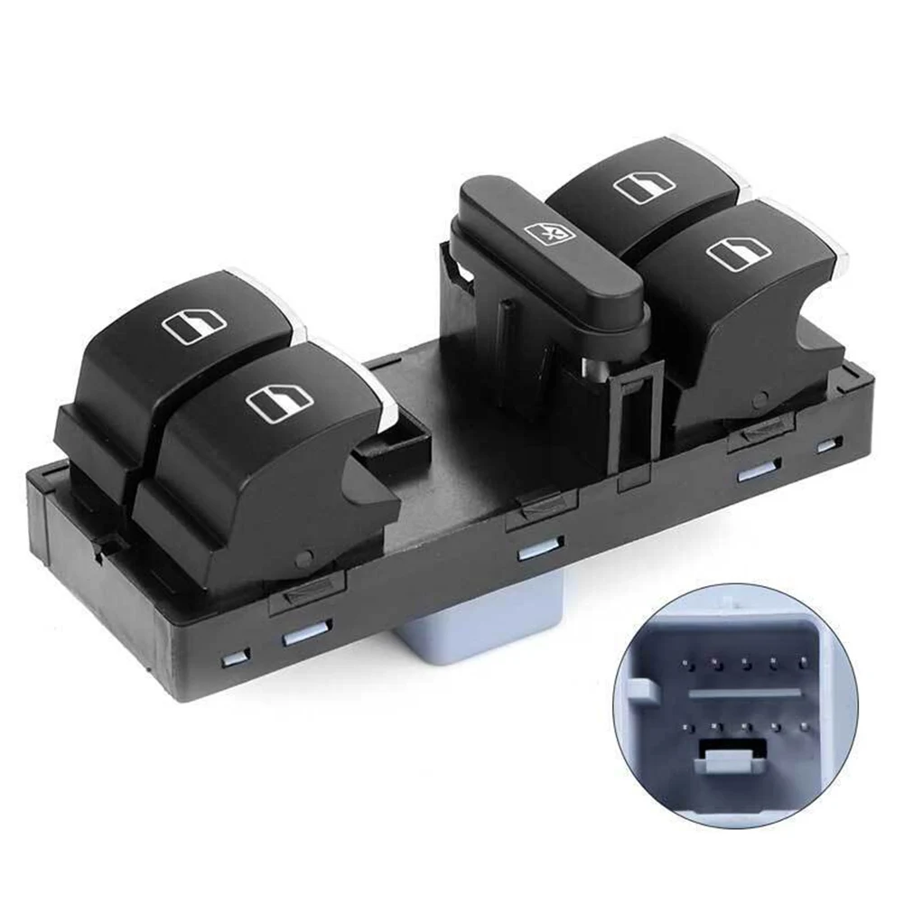 

1pc Black ABS Plastic Master Power Glass Lift Switch Front LH Left Driver For Passat For Jetta For Golf Car Interior Switches