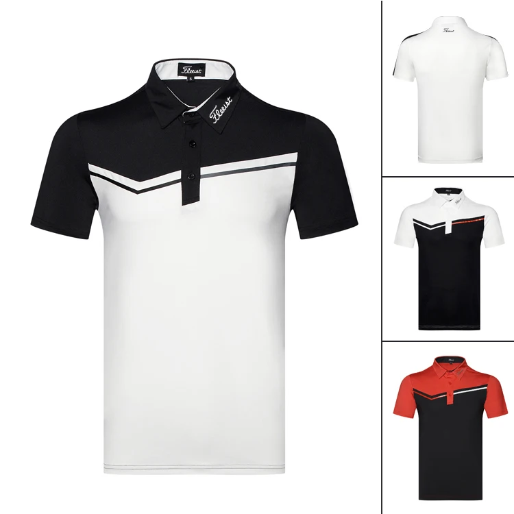 

Одежда для гольфа, Мужская футболка с коротким рукавом, рубашка-поло, уличная спортивная быстросохнущая одежда, дышащая и впитывающая пот