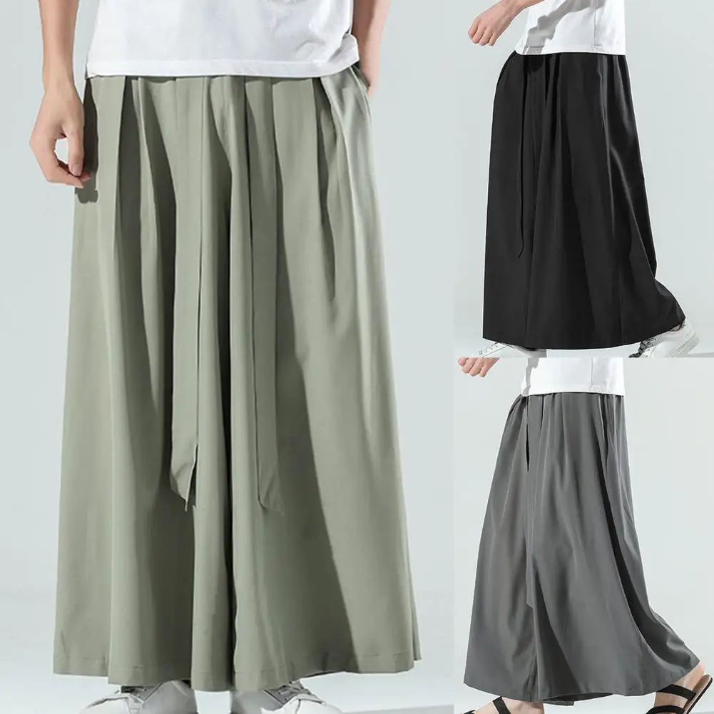 

Sport Trousers Quick Drying Flare Pants Men Ankle-Length Stylish Wide Leg Hip Hop Oversize Pants