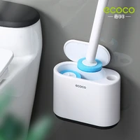 ecoco disposable toilet brush household wall mounted no dead angle replacement head brush cleaning toilet toilet brush set