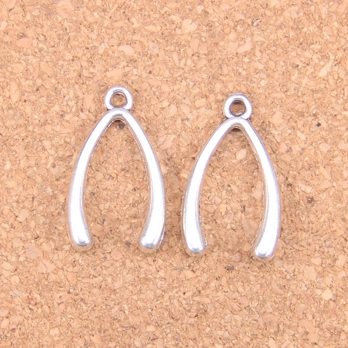 

76pcs Charms lucky wish bone 25x14mm Antique Pendants,Vintage Tibetan Silver Jewelry,DIY for bracelet necklace