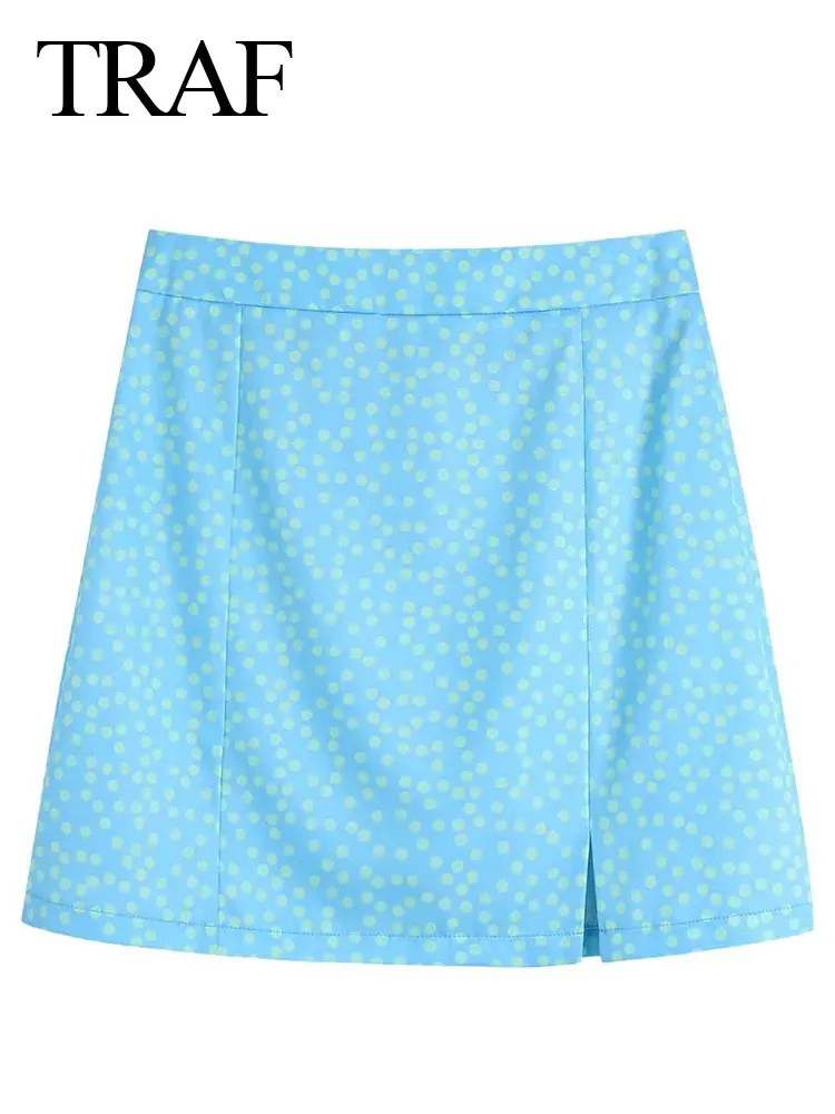 

Женская мини-сумка в горошек, на молнии, с Боковым Разрезом