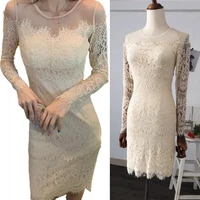 woman dress 2022 women mesh lace patchwork sexy sheath dress sheer bodycon ladies formal party evening casual long sleeve dress