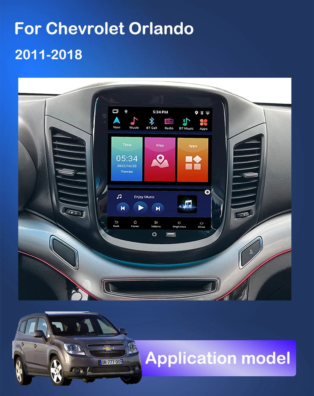 Стильное автомобильное радио для Chevrolet Orlando 2011 - 2015 Tesla стиль экран Мультимедиа