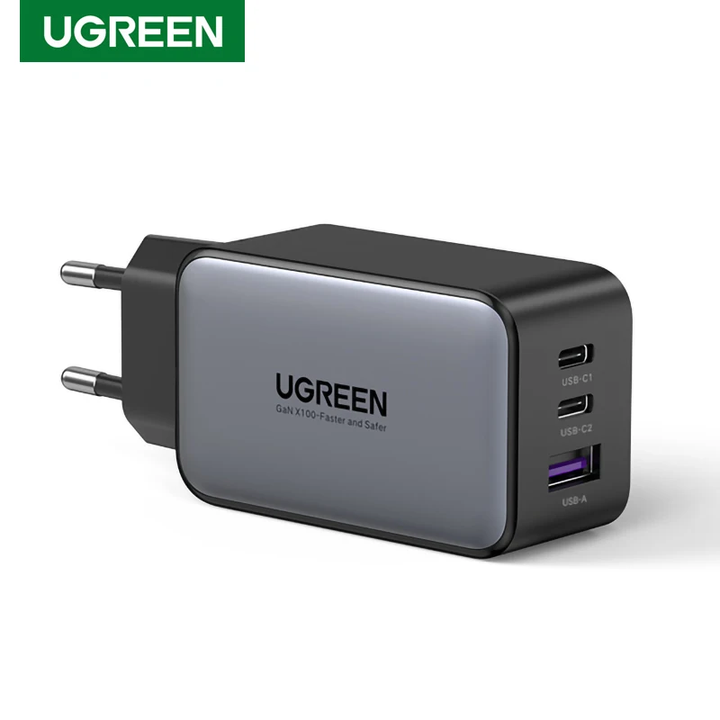 Устройство зарядное сетевое Ugreen, USB Type-C, 65 Вт, Quick Charge 4,0, 3,0 PD