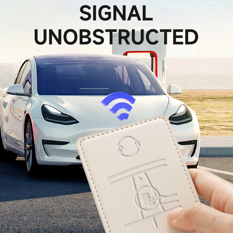 Кожаный автомобильный чехол для удаленного ключа с NFC-картой защитный