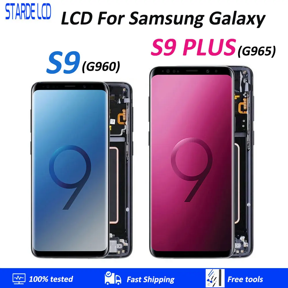 Оригинальный Amoled ЖК-дисплей для Samsung S9 s9 plus, дисплей с сенсорным экраном, дигитайзер для Samsung GALAXY S9 G960f G960 S9 Plus G965, ЖК-дисплей