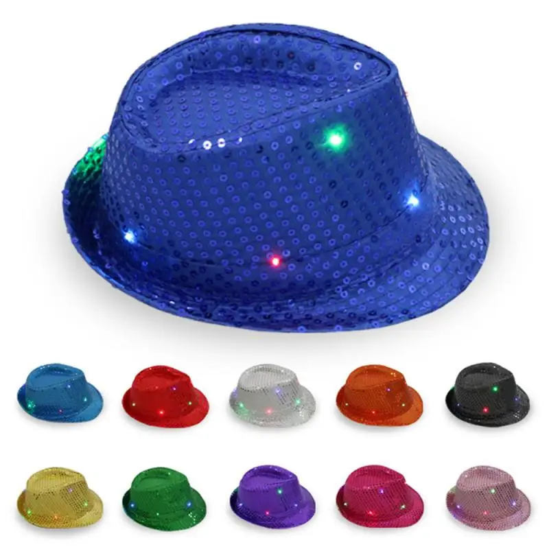 

Unisex Brilliant Glitter Sequin Jazz Cap Dance Show Party Sequins Hat Birthday Party Cap Wedding Decoration Halloween Chrismas