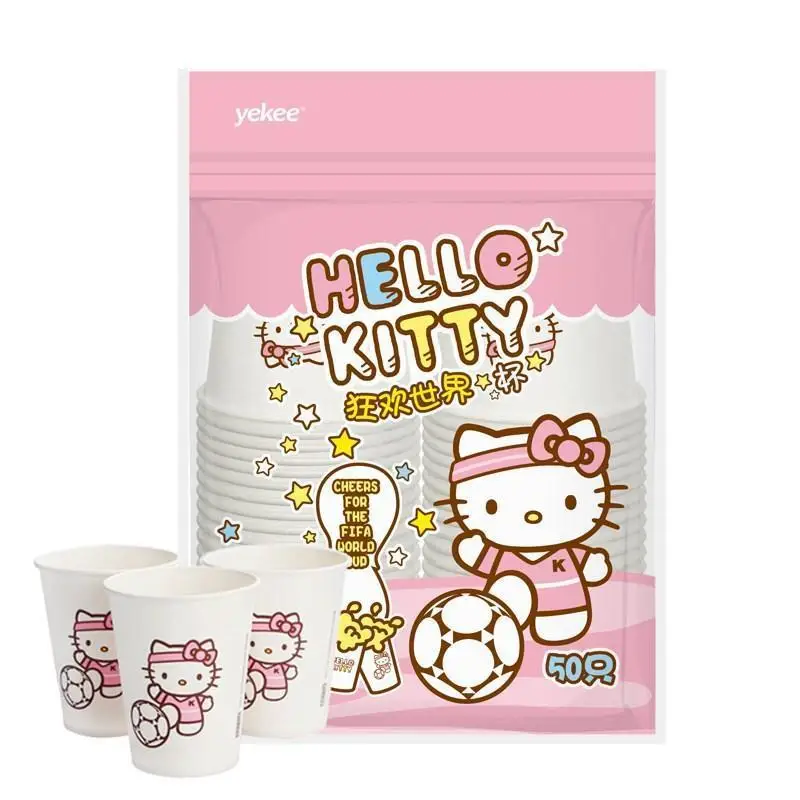 

Sanrioed бумажные стаканчики аниме Kawaii бытовой офис прием один раз чашка молока кофе 250 мл вечевечерние НКА Кемпинг приготовление чая портативн...