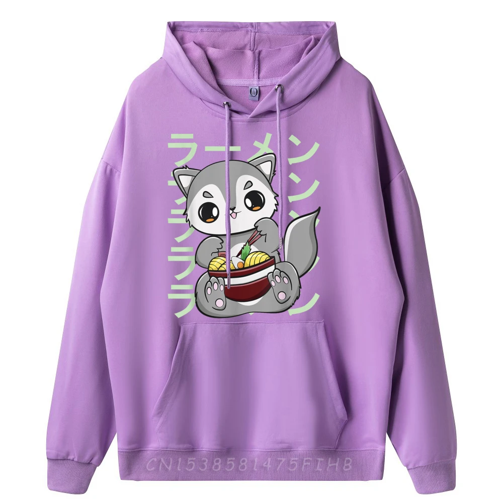 Новая толстовка с капюшоном Wolf Eats Ramen и японской лапшой средней эластичности