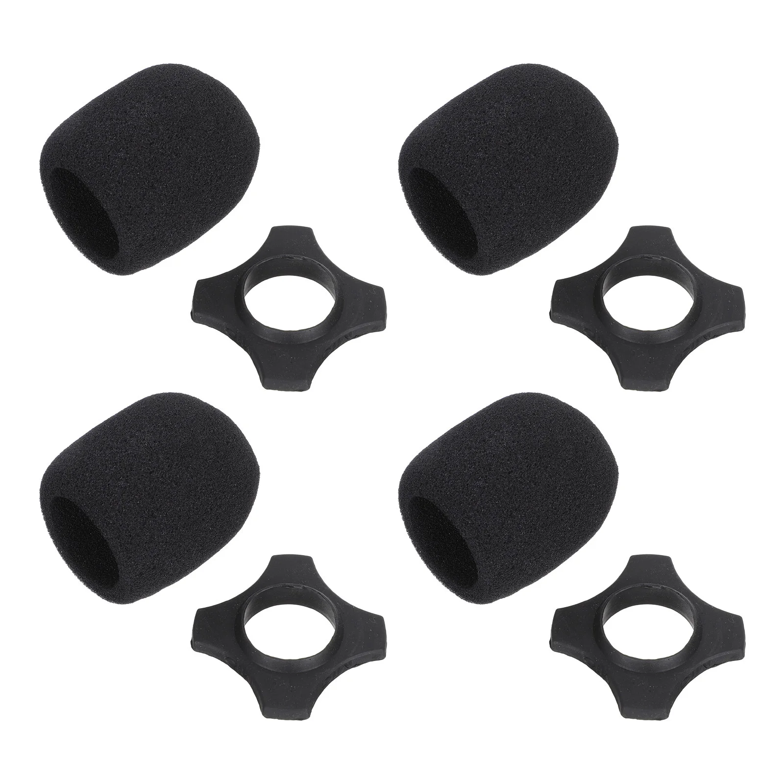 

Microphone Mic Cover Rubber Rings Accessory Sponge Stand Holder Windscreen Fornon Handheld Anti Protection Ring Rollingsilicone