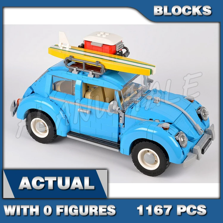 

1167pcs Creative Expert Classic 1960s Azure-blue Car 10566 Building Blocks Toys Compatible With Model