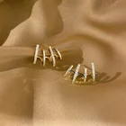 Модные циркониевые уникальные серьги-гвоздики в виде лап для женщин 2022 новые модные дизайнерские серьги для пирсинга ювелирные изделия для вечерние подарок Прямая поставка