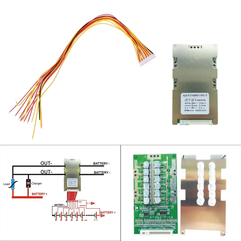 

Lithium- Battery Protection Board Li-ion Battery Charging Protection Board 16S