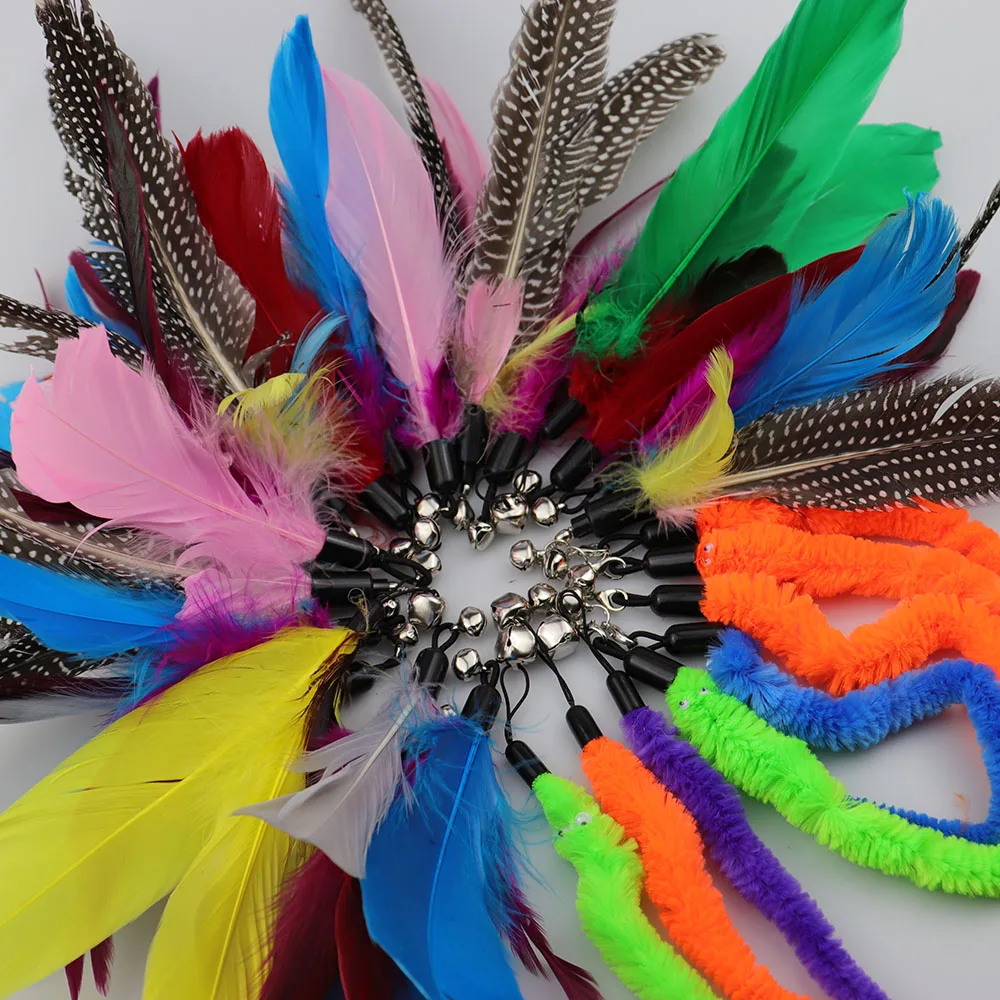 

10Pcs Replacement Cat Feather Toys,Natural Feather Refills for Indoor Cat Toys,Kitten Cat Having Fun Exercise Playing Dog Toys