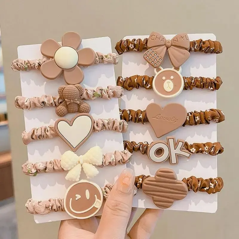 Женский набор колец BeeChip для аксессуаров волос с высокоэластичными кожаными