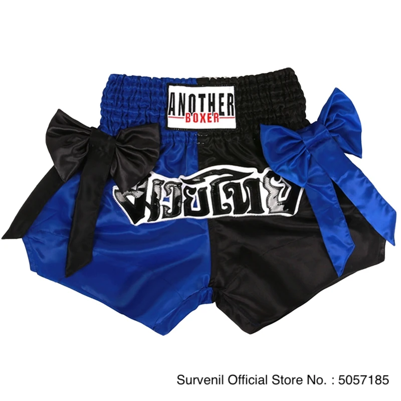 Шорты Muay Thai с бантом и лентой тренировочное снаряжение для боевых искусств MMA