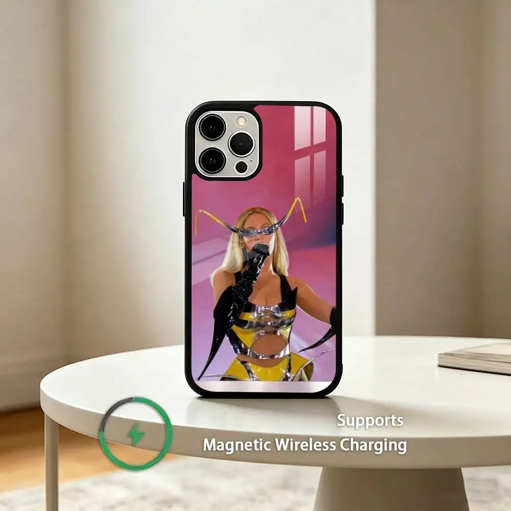 Фото Чехол для телефона Q-Queen Bey Singer B-Beyonce для iPhone 17, 16, 15, 14, 13, 12, 11 Plus, Pro с поддержкой магнитной беспроводной зарядки №4