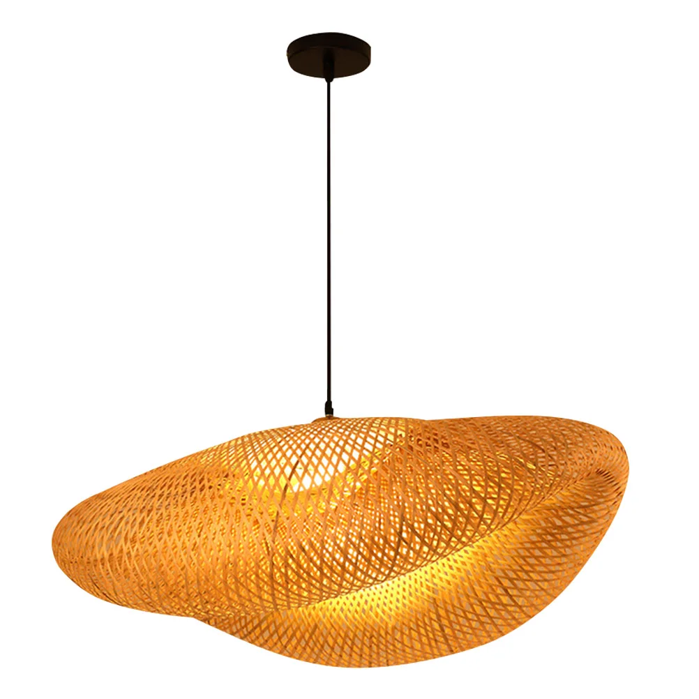 

Rattan Woven Chandelier Pendant Light Chinese Japanese Style Ceiling Lamp Farmhouse Light Fixture for Living Room Bedroom Hotel