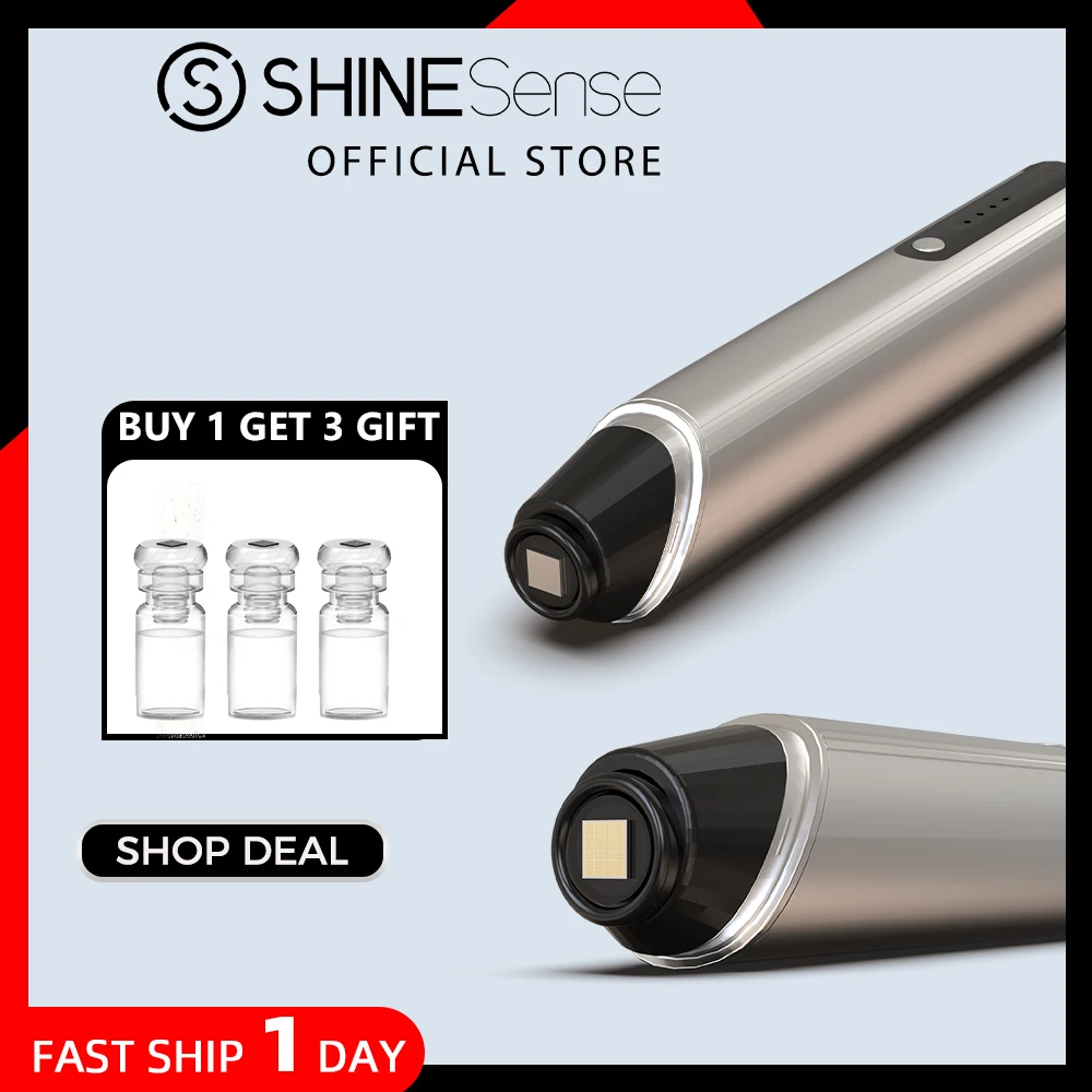 

ShineSense Microneedle Pen Micro Derma Mesotherapy Beauty Machine MTS Treatment Face Skin Care Kit with Wireless Rechargeable