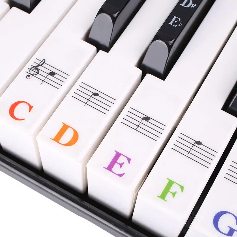

Наклейки для клавиш пианино, наклейки для клавиатуры пианино для начинающих детей, наклейки для клавиш пианино, тонкий цвет, разноцветные П...