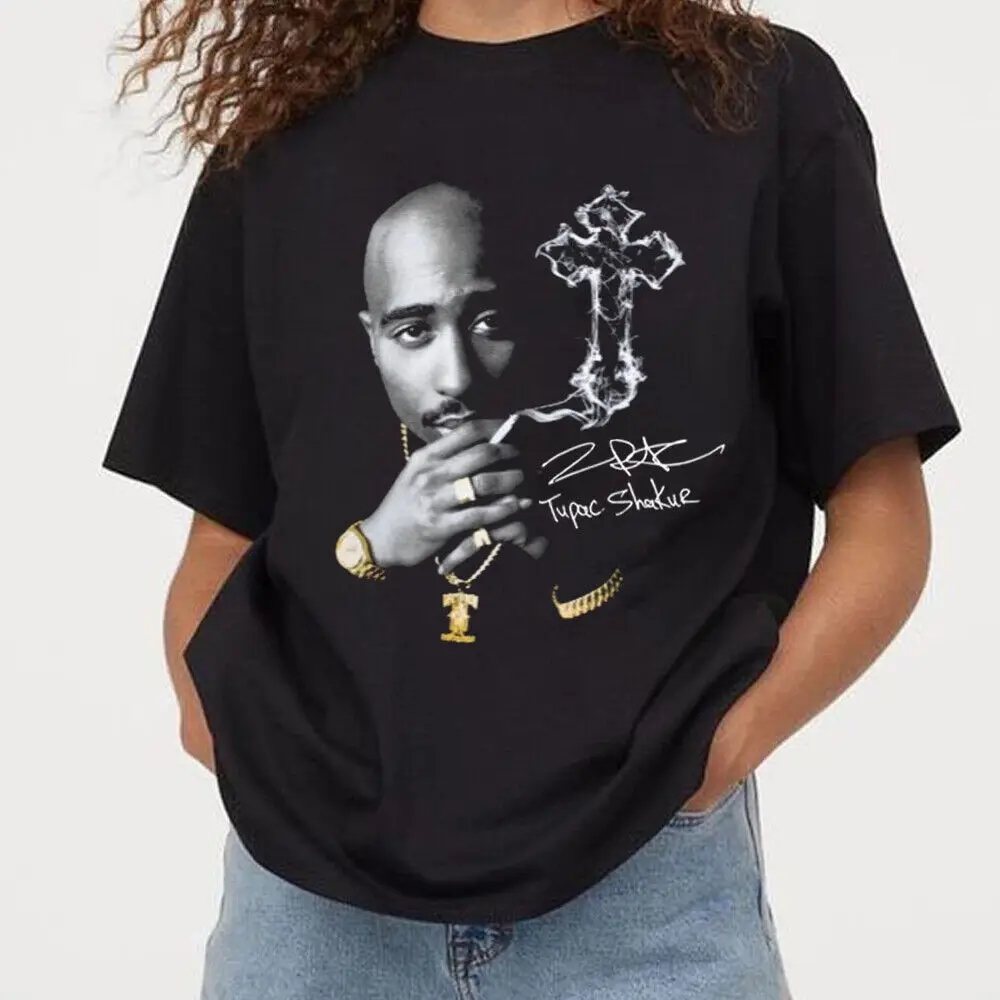 Новинка 2PAC Тупак Шакур дымчатый крест футболка хлопок унисекс все размеры AN229