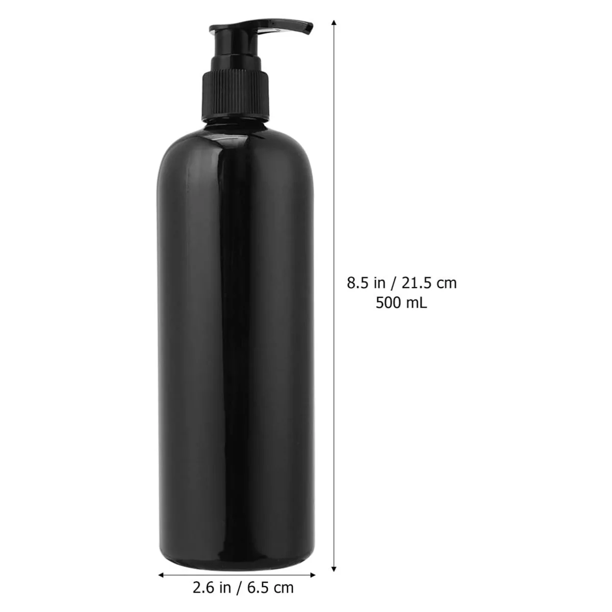 

Press Pump Bottle Reusable Convenient Leakproof With Pump Dispenser Kitchen PET 21.5x6.5x6.5cm 4Pcs 500ml Black