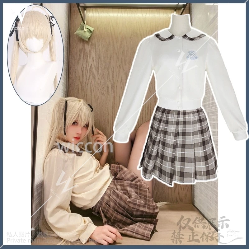 Аниме Yosuga No Sora Косплей Касугано Сора Костюм Парик JK Школьная форма Платье Лолита