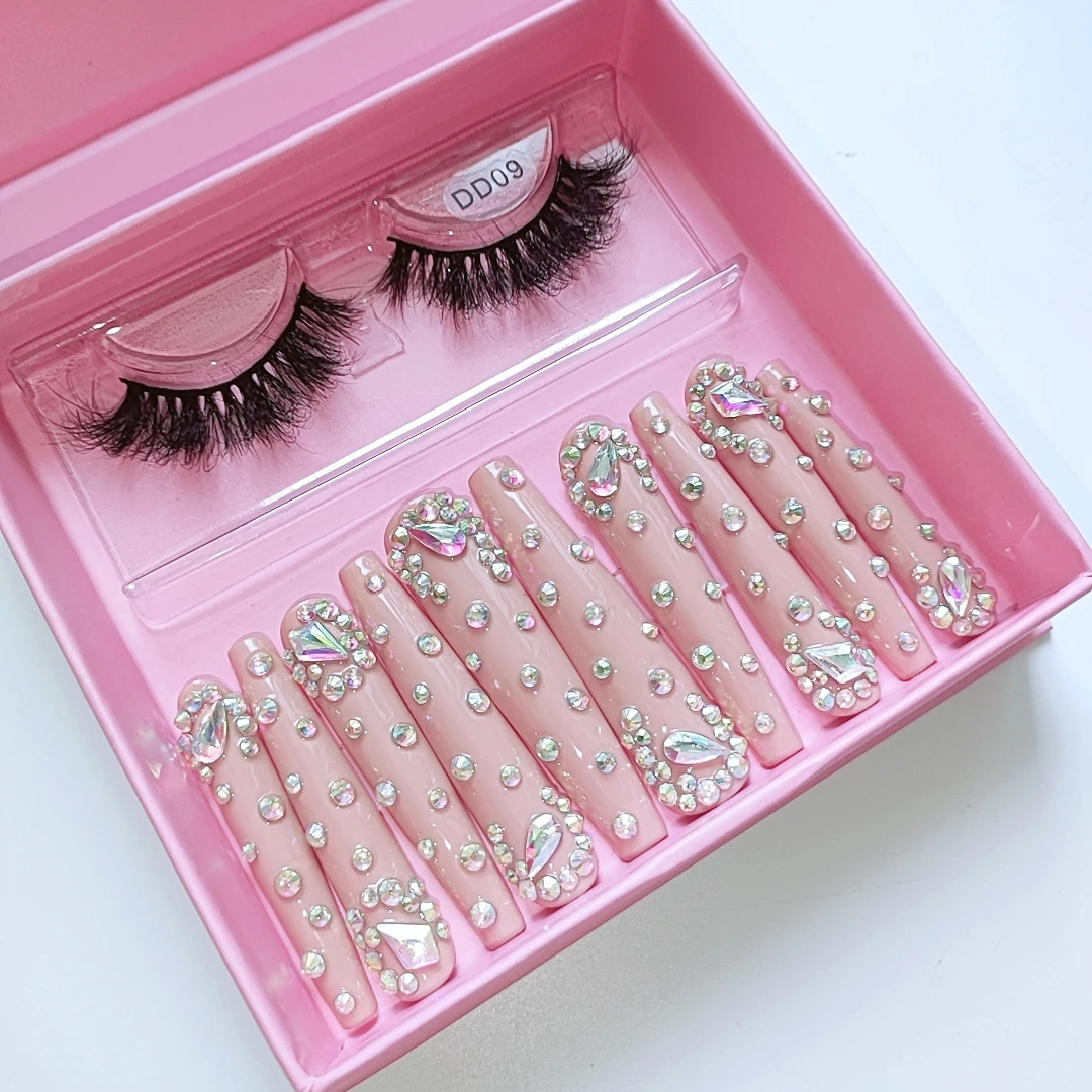 Длинный гроб Y2K 45 мм для нейл-арта французский пресс с полным покрытием Типсы