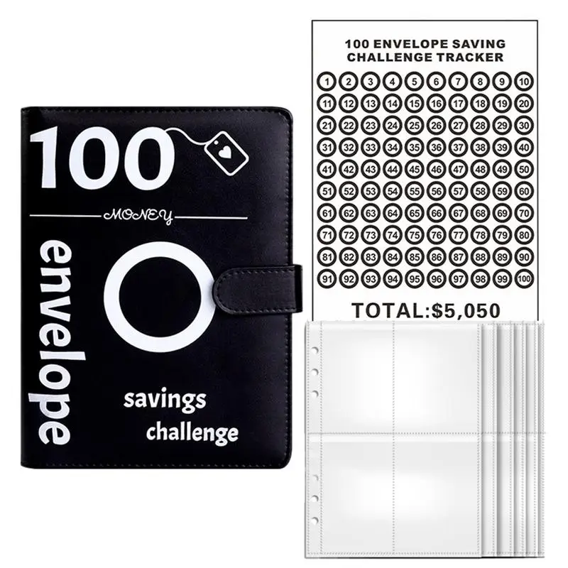 

100 Envelope Challenge Binder Money Saving Challenge Binder Handmade With Cash Envelopes 100 Day Savings Challenge Binder Easy
