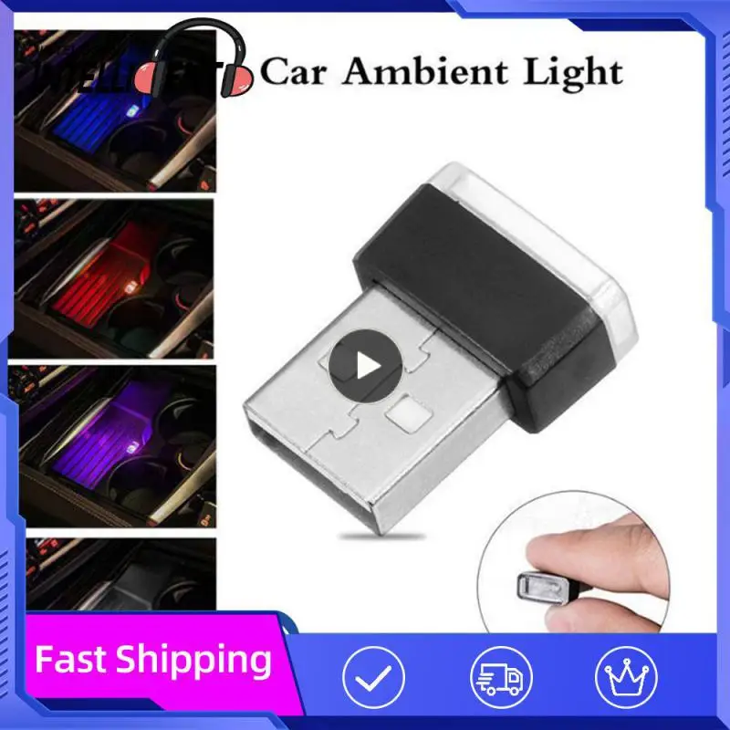 

2/4/6PCS Emergency Lighting Car Usb Light Mini Neon Interior Light Atmosphere Universal Usb Led Light Car Interior Accessories