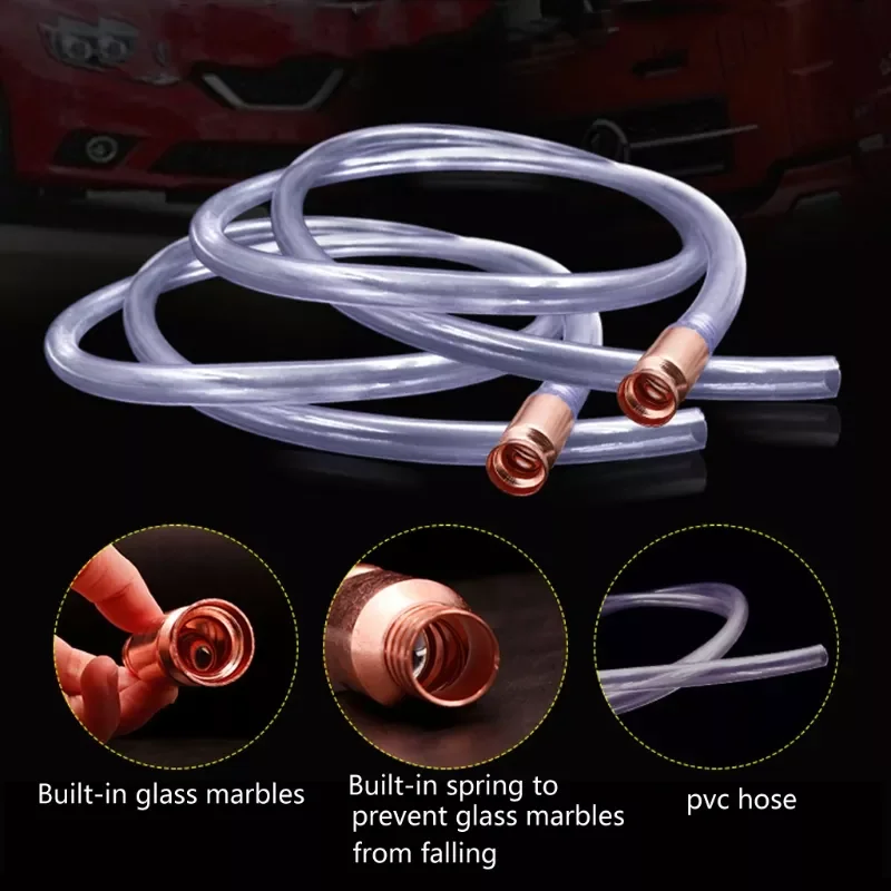 

1 Set Water Oil Transfer Copper Pump Petrol Liquid Manual Pump Syphon Fuel Saver Auto Accessories Car Fuel Gas Pump PVC Pipe