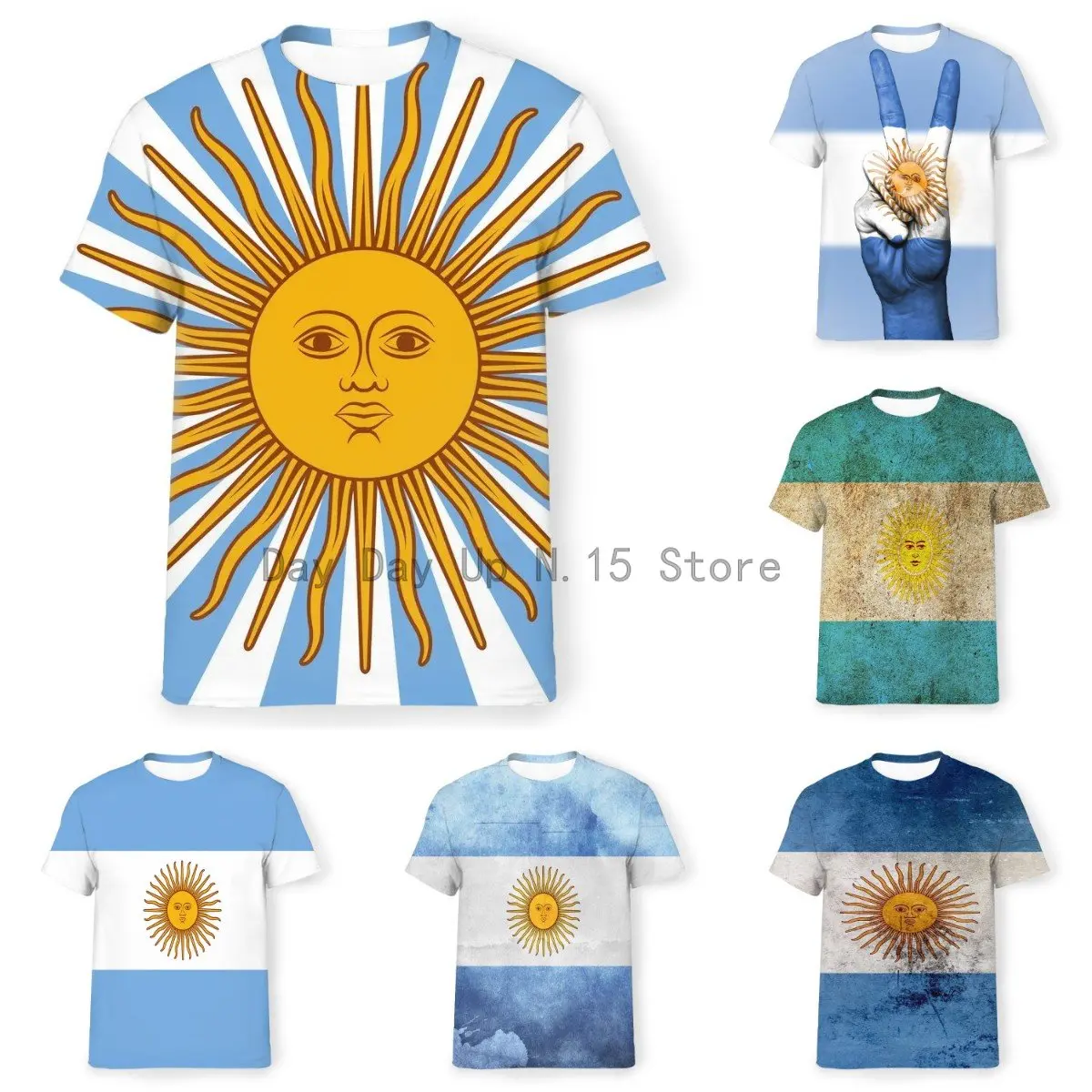 Купи Argentina National Flag 3D t shirt Men Women New Arrivals Fashion Cotton Tshirt Print Argentine Flag Boy/Girl T Shirt Streetwear за 419 рублей в магазине AliExpress