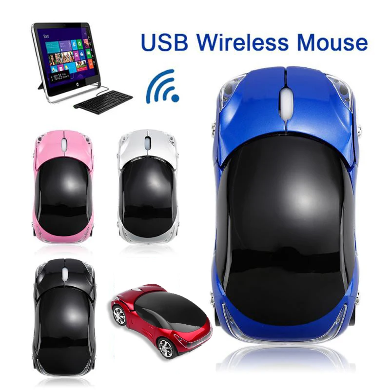 

2.4GHz Wireless Mouse 1600 DPI Optical Super Luxury Car Shaped Gaming Wireless Mice with USB Receiver For Pc gamer Pad laptop