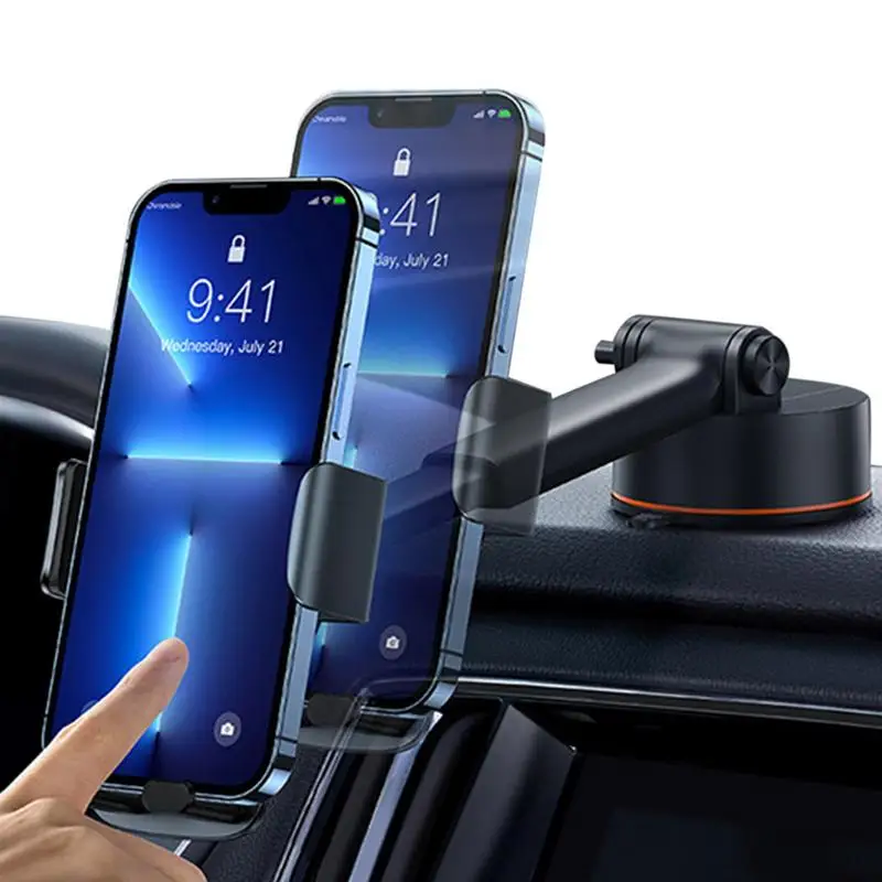 

Suction Cup Phone Holder Folding Phone Holder For The Car Universal Quick Opening And Closing Car Phone Holder Desktop Holder