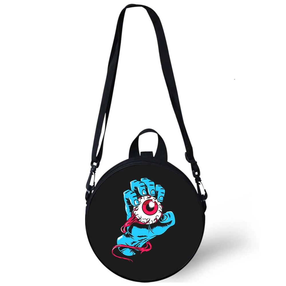 Santa Cruz Skateboards Art Child kindergarten Bag 3D Print Crossbody Shoulder Bags School Women Mini Round Bagpacks Rugtas Bag