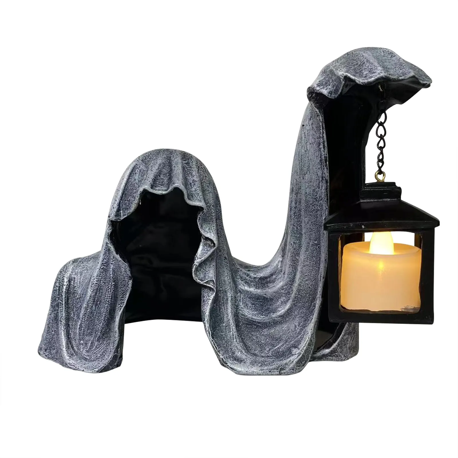 

The Ghost Looking For Light New Hell Messenger Witch With Lantern Realistic Resin Ghost Sculpture For Halloween Scary Decoration