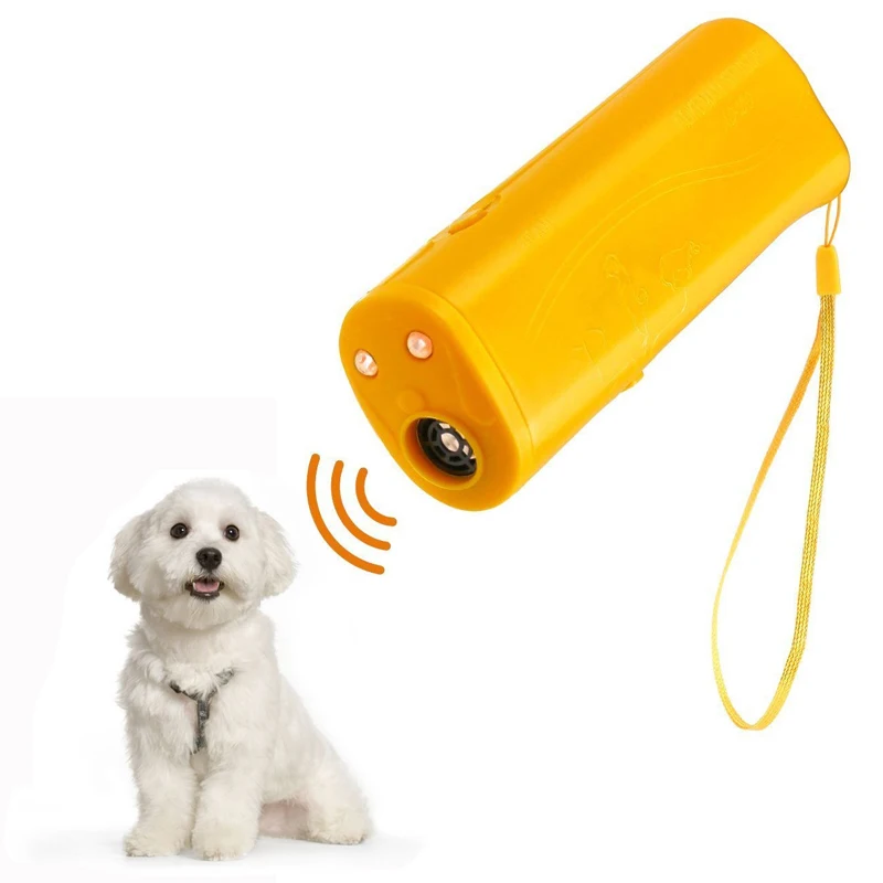 

3 In 1 Dog Anti Barking Device Ultrasonic Dog Repeller Stop Bark Control Training Supplies with LED Flashlight Pet Dog Trainings