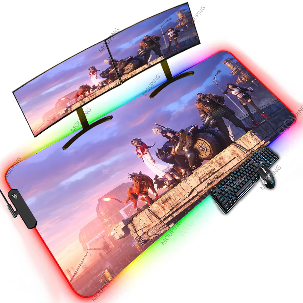

Final Fantasy 7 Pc Gaming Mouse Pad Cheapest Stuff Free Shipping LED Custom Rubber Carpet Desk Gadget Games Office Rgb Supplies