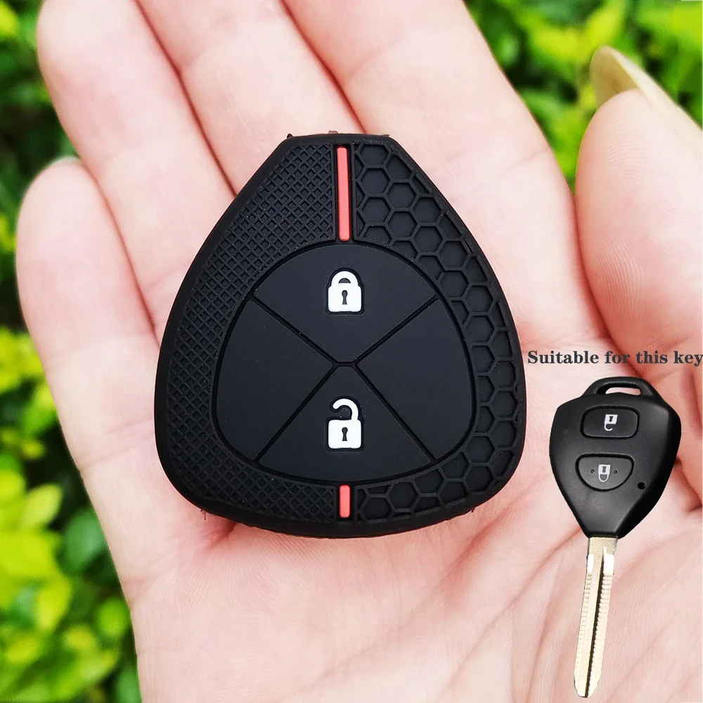 

Для Toyota Corolla Camry Reiz RAV4 Crown Avalon Prince Matrix Auris FOB Корпус 2-кнопочный силиконовый чехол для автомобильного ключа