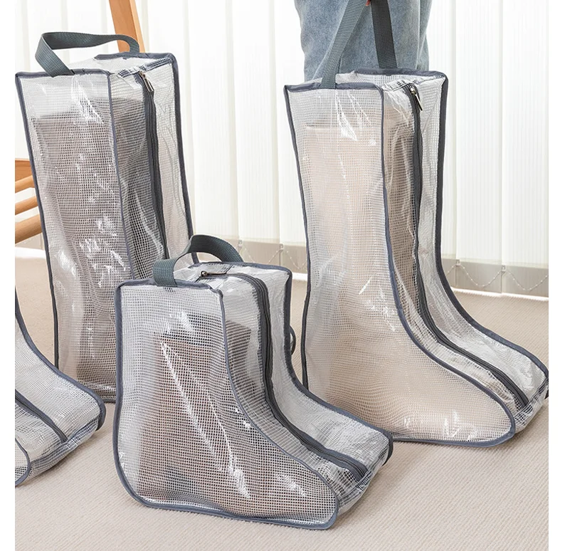 

Fashion Portable High Heel Shoes Storage Bags Organizer Long Riding Rain Boots Dust Proof Travel Shoe Cover Zipper Pouches