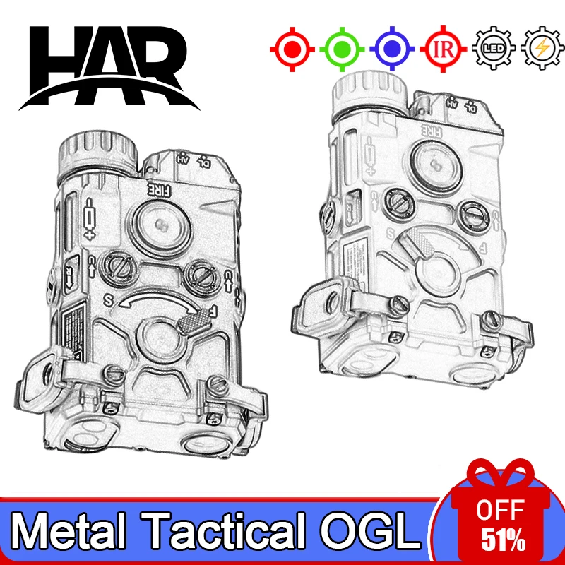 Лазерная указка с красной точкой синим и зеленым инфракрасным индикатором