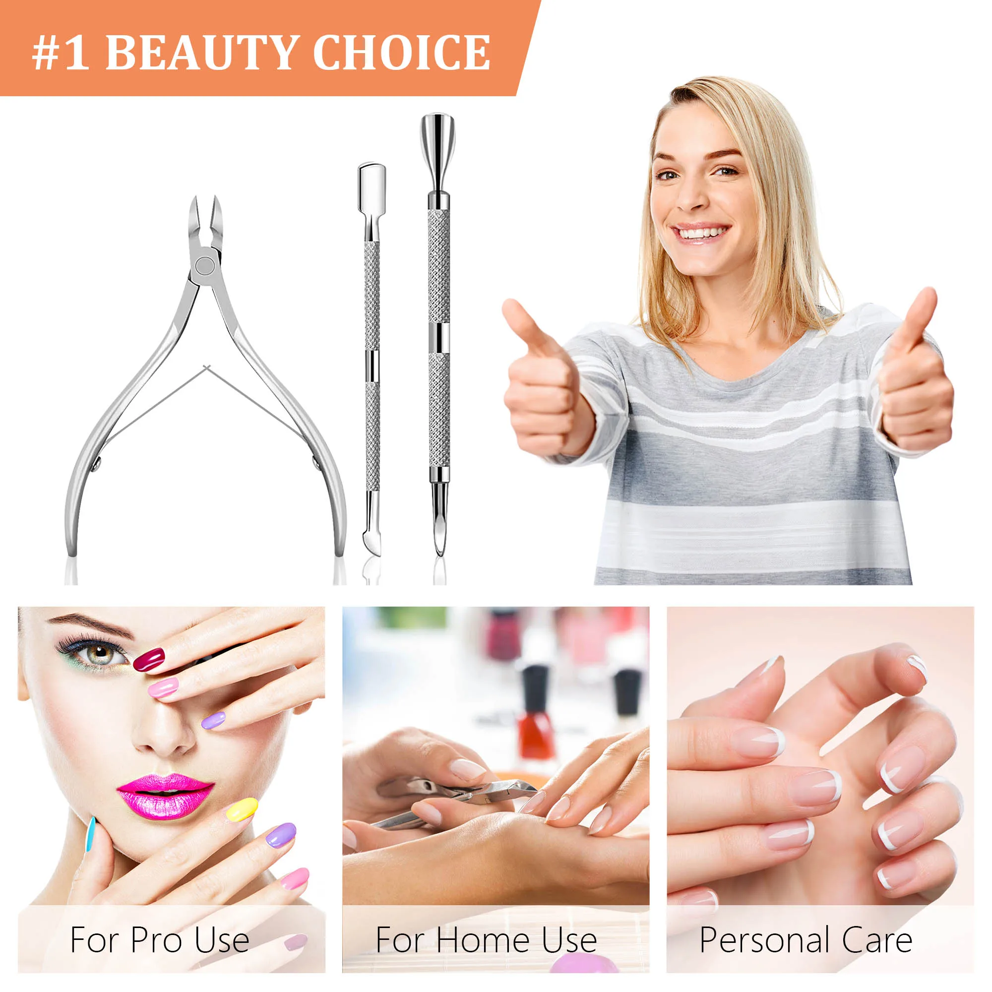 3 шт./компл. инструменты для ногтей отшелушивающая кутикула из трех частей