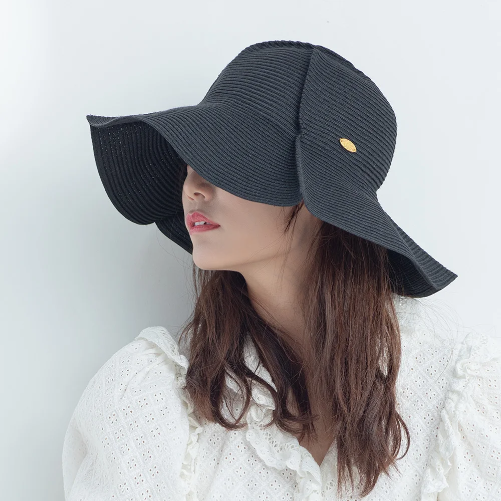 

US Stock OhSunny Foldable Straw Hats Women Fashion Sun Hats UV Protection UPF 50+ Beach Cap Floppy Washable Hats for Outdoors