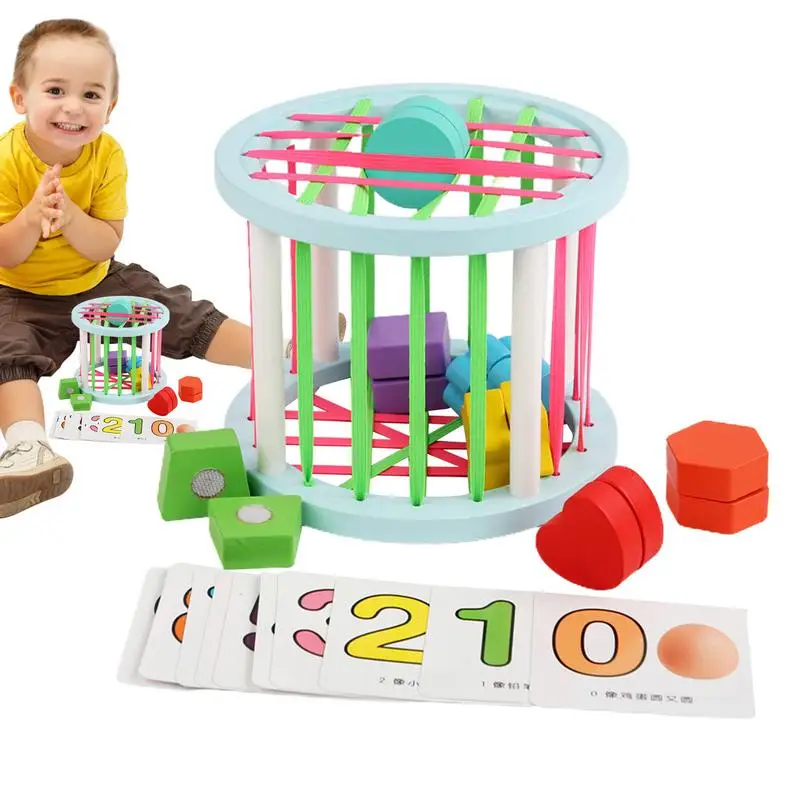 

Кубик сортировщика формы с цветными цифрами, сенсорные игрушки с 10 двусторонними цифрами, образовательные игрушки Монтессори для дома и дошкольного возраста