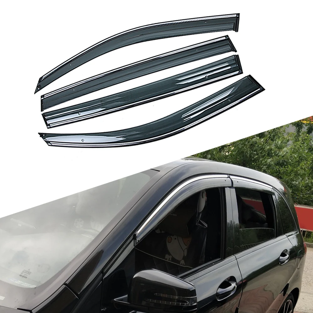 

For Mercedes-Benz B-Class 2011-2019 W246 Car Window Sun Rain Shade Visors Shield Shelter Protector Cover Trim Frame Sticker