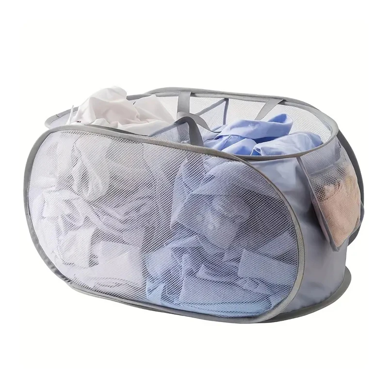 

Folding Bathroom Laundry Basket Wall-mounted Dirty Clothes Storage Basket Household Laundry Bag Laundry Bathroom Organizer