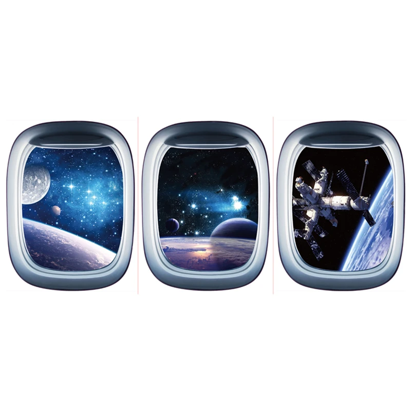 Внешний искусственный космический корабль окно Звездные чудеса 3D настенная